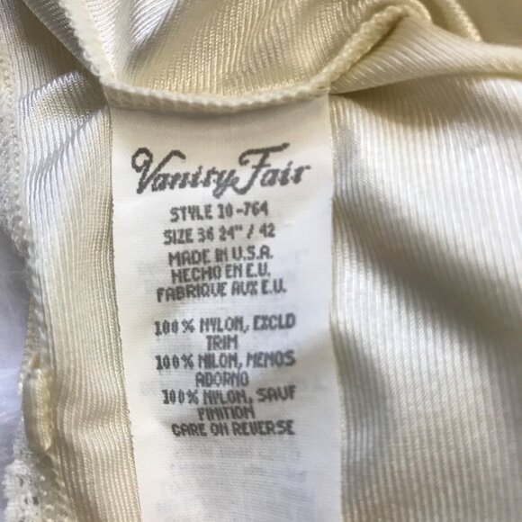 Vintage Vanity Fair Satin Slip Dress Womens Size 36 Lace Trim Nightgown USA MADE - Picture 8 of 11
